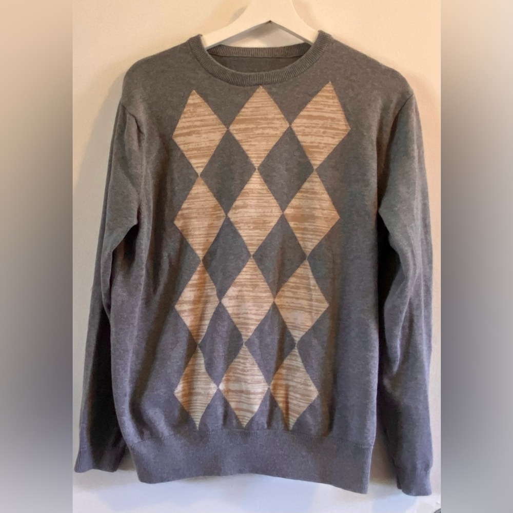 Preppy Argyle Crew Neck Sweater